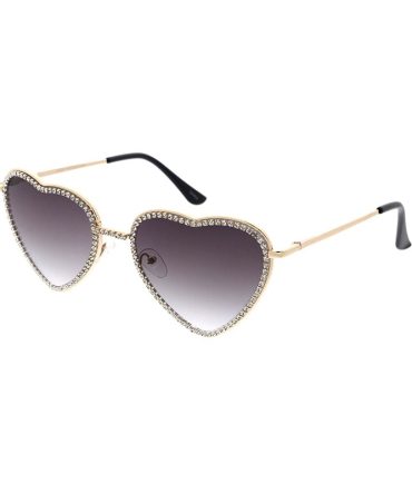 5154HRT/RH Women’s Metal Heart Shaped Frame w/ Rhinestone Border