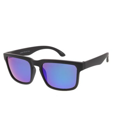 6232SFT/RV Men’s Plastic Casual Square Soft Rubberized Finish Frame w/ Color Mirror Lens