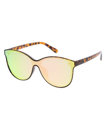 7124REV Women’s Plastic Round Shield Frame w/ Spectrum Color Mirror Lens