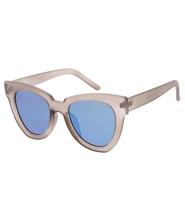 7482RV Women’s Plastic Large Chunky Cat Eye Frame w/ Color Mirror Lens
