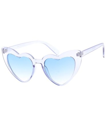 7619CRY/COL Women’s Plastic Large Monochromatic Crystal Color Cat Eye Frame w/ Color Lens