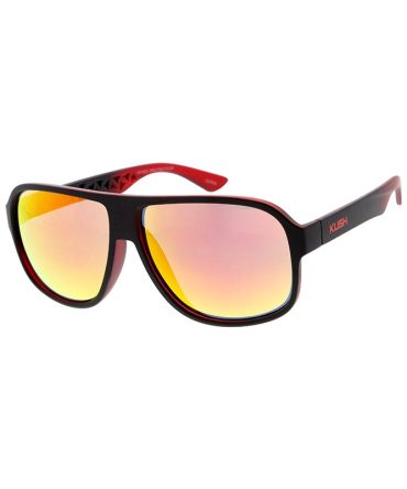 7768KSH/RV KUSH Plastic Large Rounded Rectangular Frame w/ Color Mirror Lens