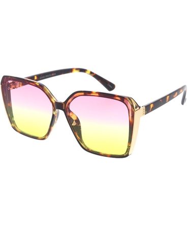 80001 Women’s Plastic Large Square Frame w/ Metal Accent