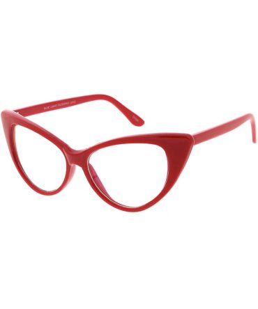 80020BLF/CLR Women’s Plastic Medium Extreme Cat Eye Frame Blue Light Filtering Computer Glasses