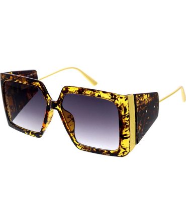 80097 Women’s Plastic Large Rectangular Thick Frame w/ Metal Accent And Side shield