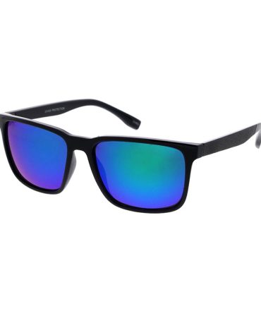 80161ME/RV Men’s Plastic Casual Medium Frame w/ Color Mirror Lens and Textured Temple