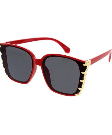 80205 Women’s  Plastic Square Hipster Frame w/ Metal Accent