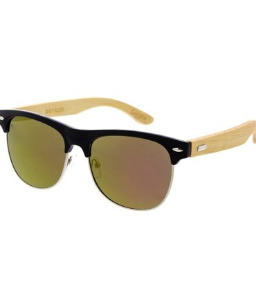 WD008/RV Unisex Combo Clubber Bamboo Temples w/ Color Mirror Lens