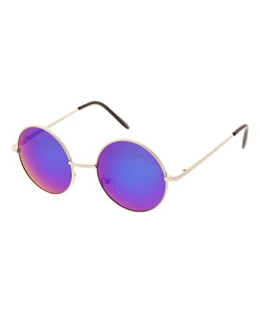 3486RV/MH Unisex Metal Classic Midsize Round Frame w/ Color Mirror Lens