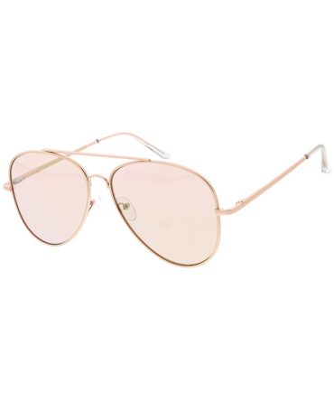4011GLD/PNK Women’s Metal Large Aviator Gold Frame w/ Light Pink Flash Mirror (Single Color)