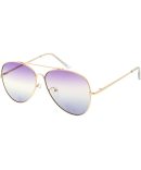 4715RV Unisex Metal Standard Rimless Shield Aviator w/ Color Mirror Lens