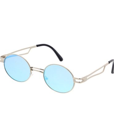 5186REV Unisex Metal Small Oval Steampunk Vintage Inspired Frame w/ Color Spectrum Lens