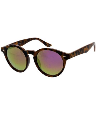 6780RV Unisex Plastic Small Vintage Inspired Hipster Frame w/ Color Mirror Lens