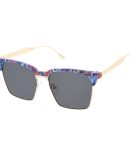 7122REV Women’s Plastic Square Frame w/ Spectrum Color Mirror Lens