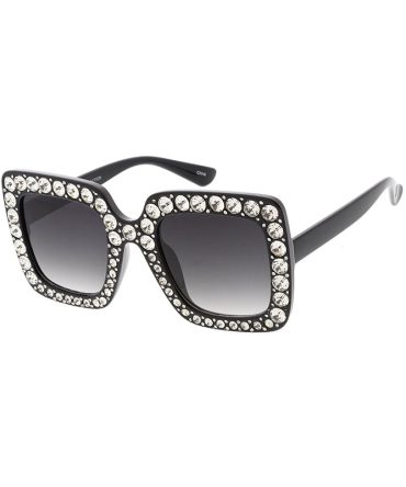 7478RH Women’s Plastic Large Square Rhinestone Frame
