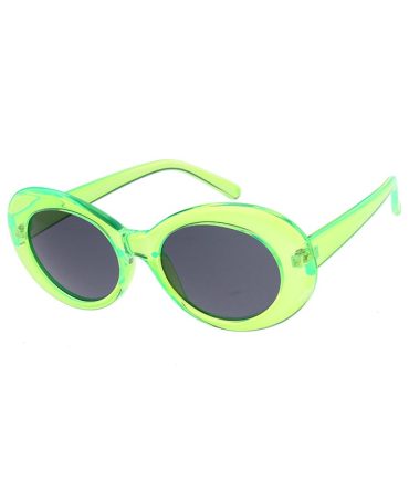 7787NEO Unisex Plastic ’90s Retro Round Oval Crystal Neon Frame Clout Goggles