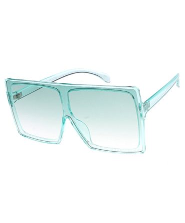 7805CRY/COL Women’s Plastic Oversized Rectangular Crystal Color Shield Frame w/ Color Lens