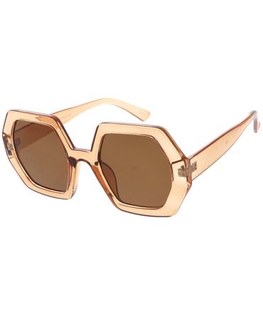 7900 Women’s Plastic Large Chunky Hexagonal Vintage Inspired Frame