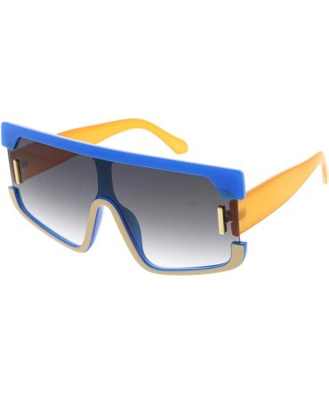 80023 Women’s Plastic Large Rectangular Shield Two Color Frame