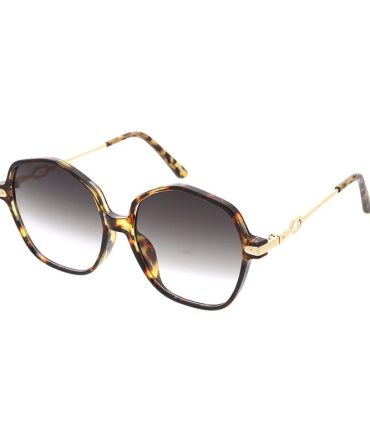 80078 Women’s Plastic Medium Geometric Thin Frame w/ Metal Temples