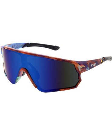 80197KSH KUSH Large Plastic Sport Shield Multi-Colored Printed Frame