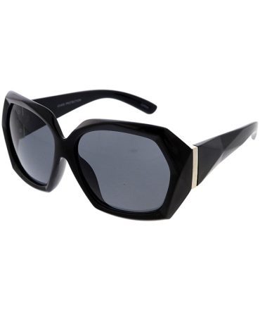 80299 Women’s Plastic Large Geometric Designer Inspired Frame w/ Metal Accent