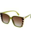 80330 Unisex Plastic Medium Rectangular Beveled Inset Frame w/ Grooved Temples