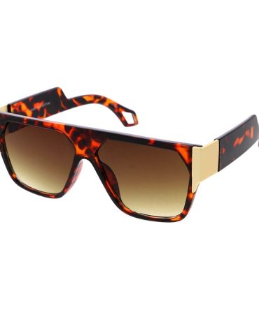 80327 Women’s Large Plastic Flat Top Square Frame w/ Metal Accent