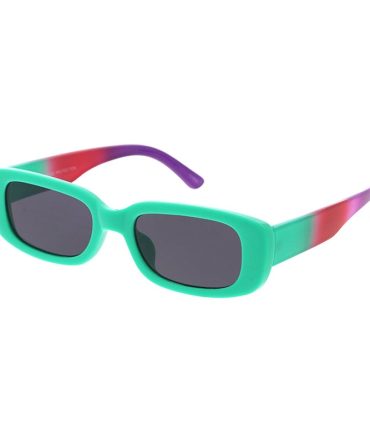 80334COL Women’s Plastic Small Rectangular Color Frame w/ Tri-Color Temple