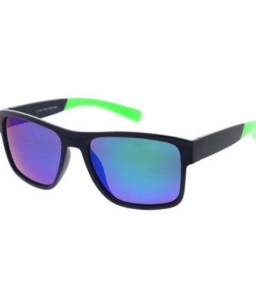 80357ME/RV Men’s Plastic Casual Square Large Frame w/ Color Mirror Lens