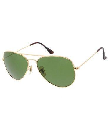 4142GLS Unisex Classic Metal Medium Aviator Frame w/ Glass Lens