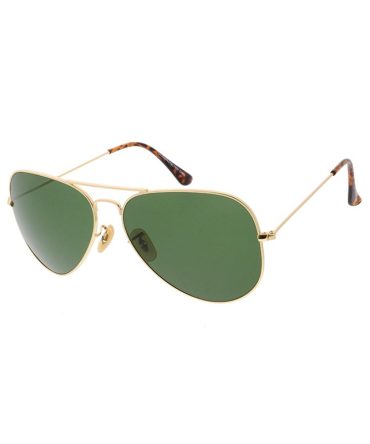 4143GLS Unisex Classic Metal Large Aviator Frame w/ Glass Lens