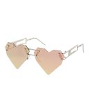 4548CLR Women’s Metal Oversized Hexagonal Wire Frame w/ Clear Lens