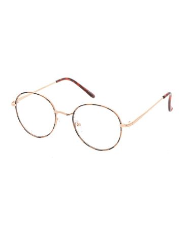 4590CLR Unisex Classic Metal Round Frame w/ Clear Lens