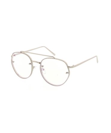 4606CLR Unisex Metal Standard Aviator  w/ Clear Lens
