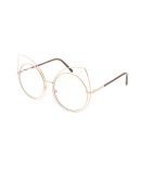 4637CLR Unisex Metal Geometric Aviator Blue Light Filtering Clear Lens Computer Glasses