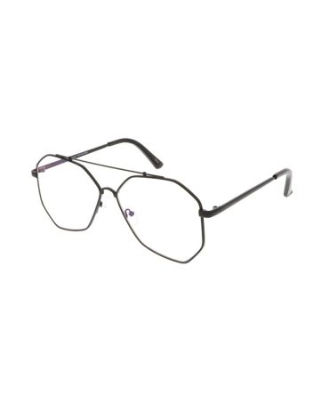 4619CLR Unisex Metal Standard Geometrical Aviator w/ Clear Lens