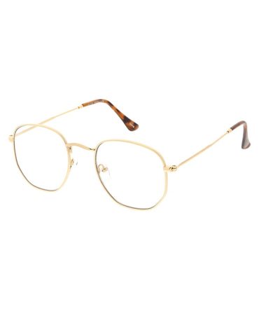 4673CLR Unisex Classic Metal Rounded Square Small Frame w/ Clear Lens