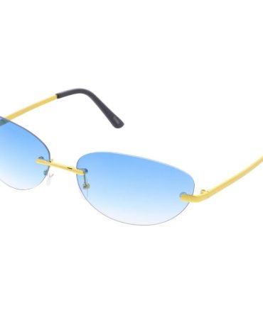 5207 Unisex Metal Medium Oblong Rimless Frame