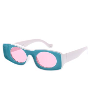 7995 Unisex Plastic Medium Chunky Rectangular Inset Color Accent Frame