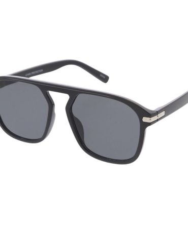 80373 Unisex Medium Plastic Aviator Bridgeless Frame w/ Metal Accent