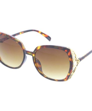 80441RH Women’s Large Plastic Round Frame w/ Rhinestone Adornments