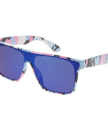 80454  Unisex Plastic Medium Rectangular Shield Multi-Colored Printed Frame