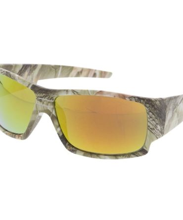 80462ME/RV Men’s Plastic Casual Medium Square Camouflage Printed Wrap w/ Color Mirror Lens