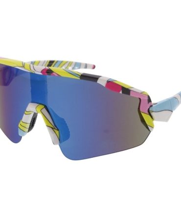 80469ME Men’s Plastic Sport Large Shield Multi-Colored Printed Frame