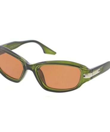 80495 Unisex Plastic Futuristic Rectangle Frame w/ Metal Accents