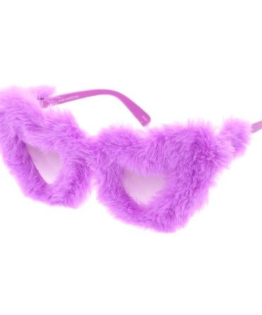 80523HRT Women’s Plastic Large Heart Frame w/ Fur Trim