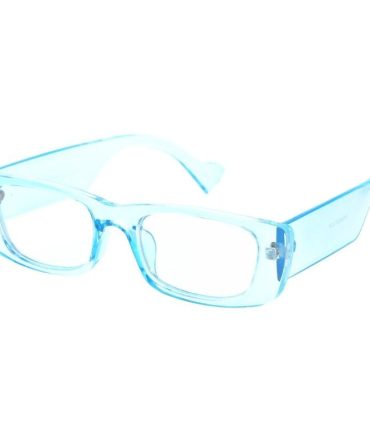 80545BLF/CLR Women’s Plastic Small Rectangular Hipster Vintage Inspired Computer Glasses Blue Light Filtering Clear Lens