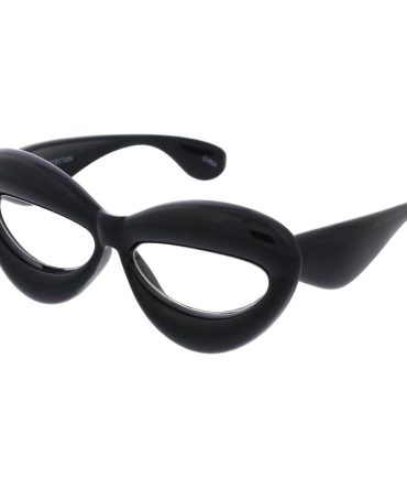 80555CLR Unisex Plastic Large Puffy Cat Eye Frame w/ Clear Lens