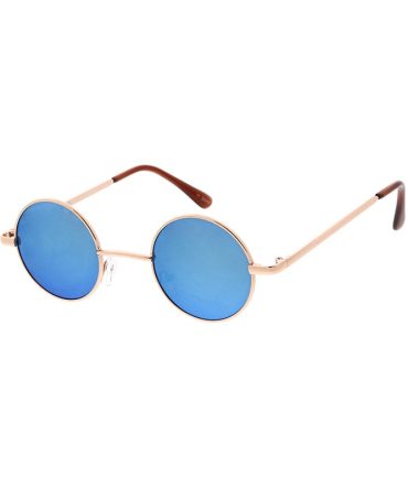 3611RV Unisex Metal Classic Small Round Lennon Frame w/ Color Mirror Lens